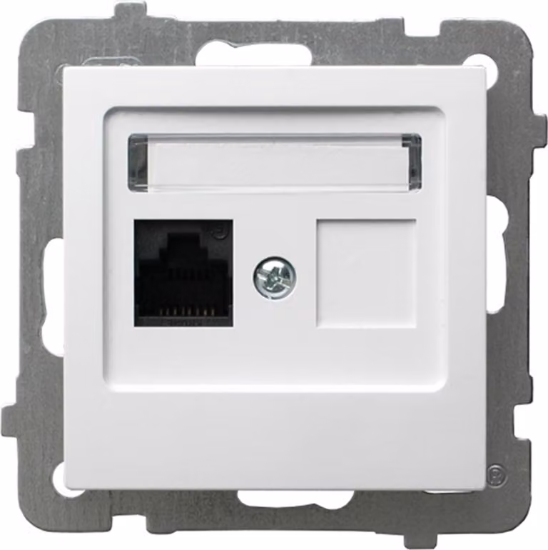 RJ45 Cat. 5e Presa USB singola senza cornice Bianco OSPEL AS