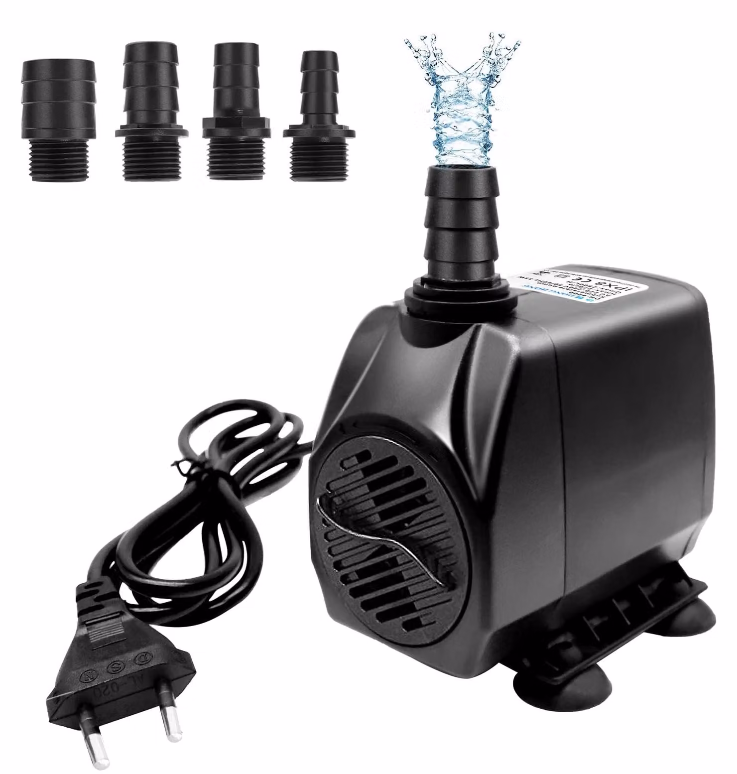 Pompa per acquario - Pompa per laghetto - 35 W - 2500 l/h - Portata regolabile - Tre getti