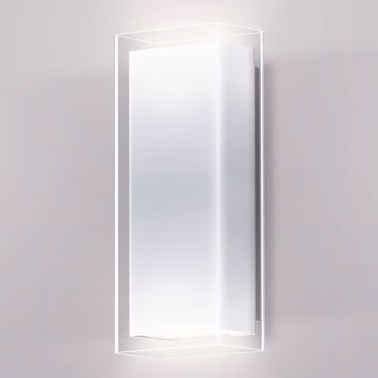 Serien Lighting Applique da parete di design Rod Wall, dimmerabile, Bianco / Opale, Soggiorno / Sala da pranzo, Vetro, Design, Applique