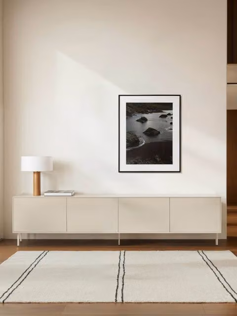 Mobile TV Qbic Kenay Home color tortora e beige con finitura opaca per il tuo soggiorno