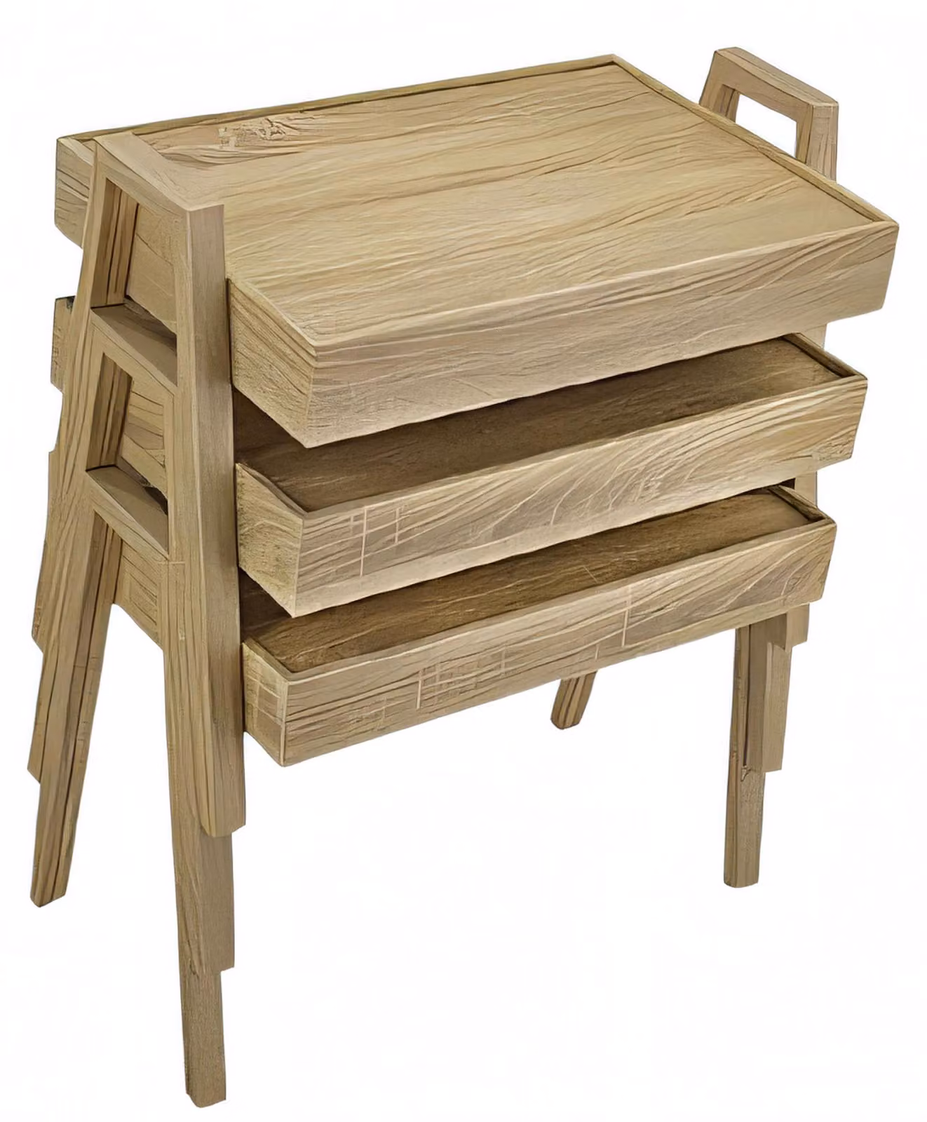 Couchtisch-Set aus Holz in Braun modern elegant