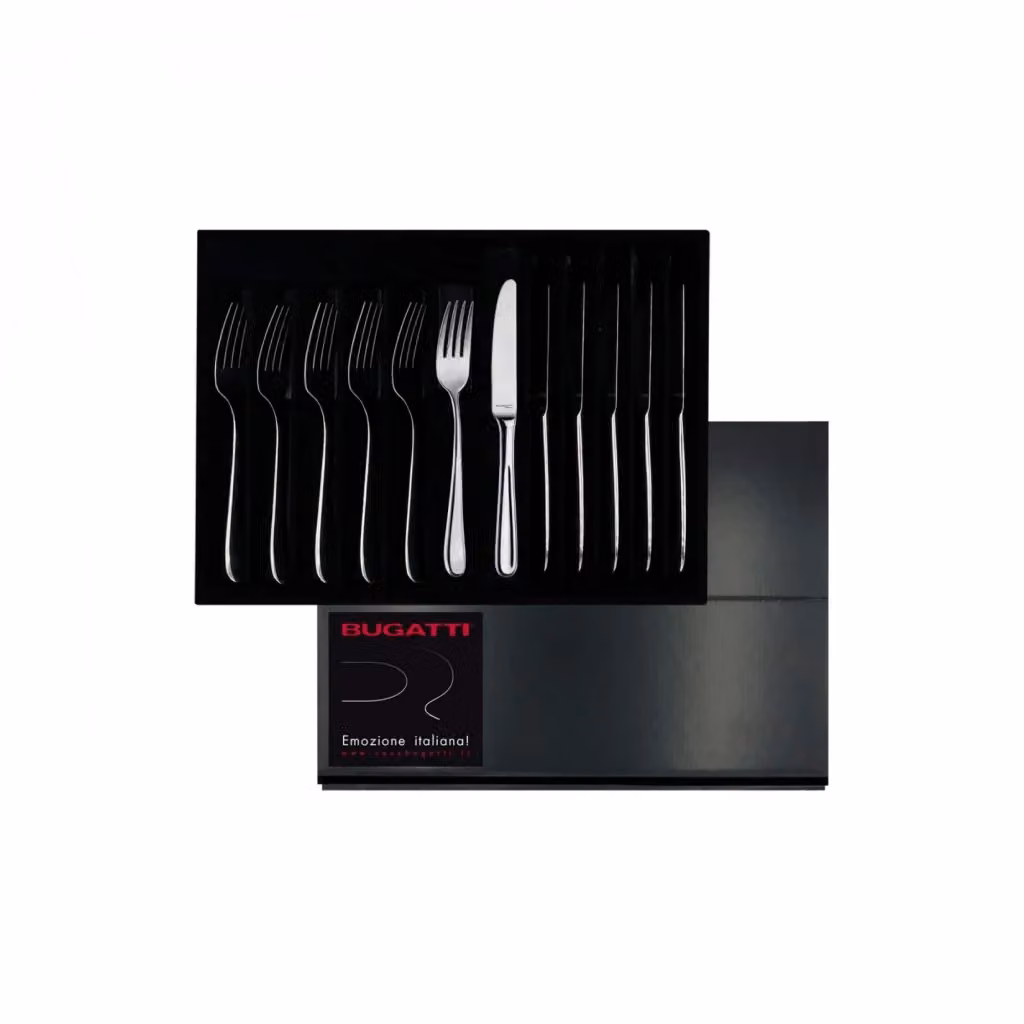 Set di 12 posate per frutta Futura di Casa Bugatti in acciaio inox color argento lucido – 2