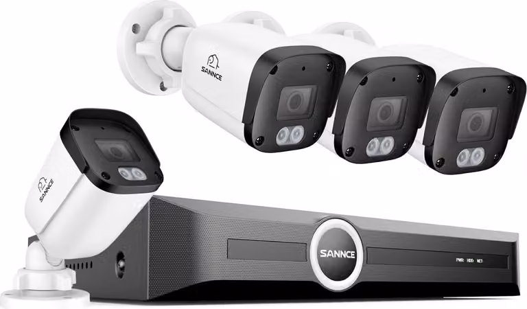 Telecamera di sorveglianza, risoluzione 5 MP, capacità di visione notturna, telecamera 8CH 4pcs, 6T