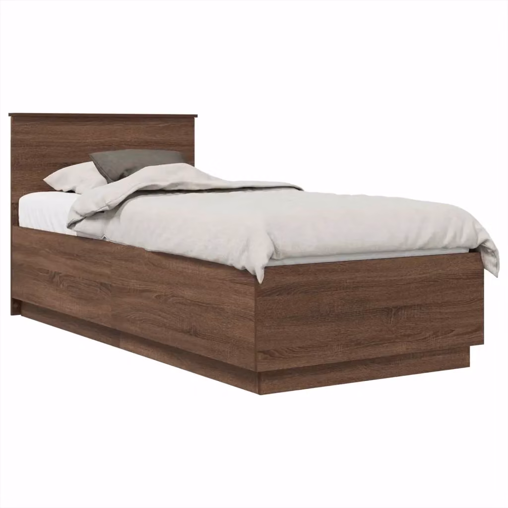 Struttura del letto con testiera vidaXL in legno Rovere Marrone L: 70 cm, P: 190 cm, H: 210 cm – 2