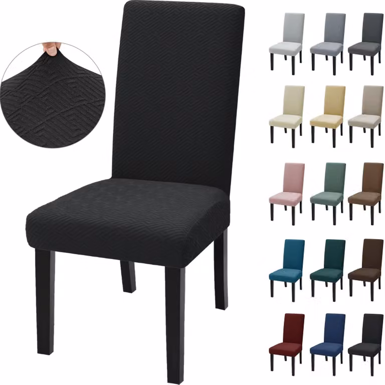 Omgoods - Set di 2 copri-sedie elasticizzati per sala da pranzo