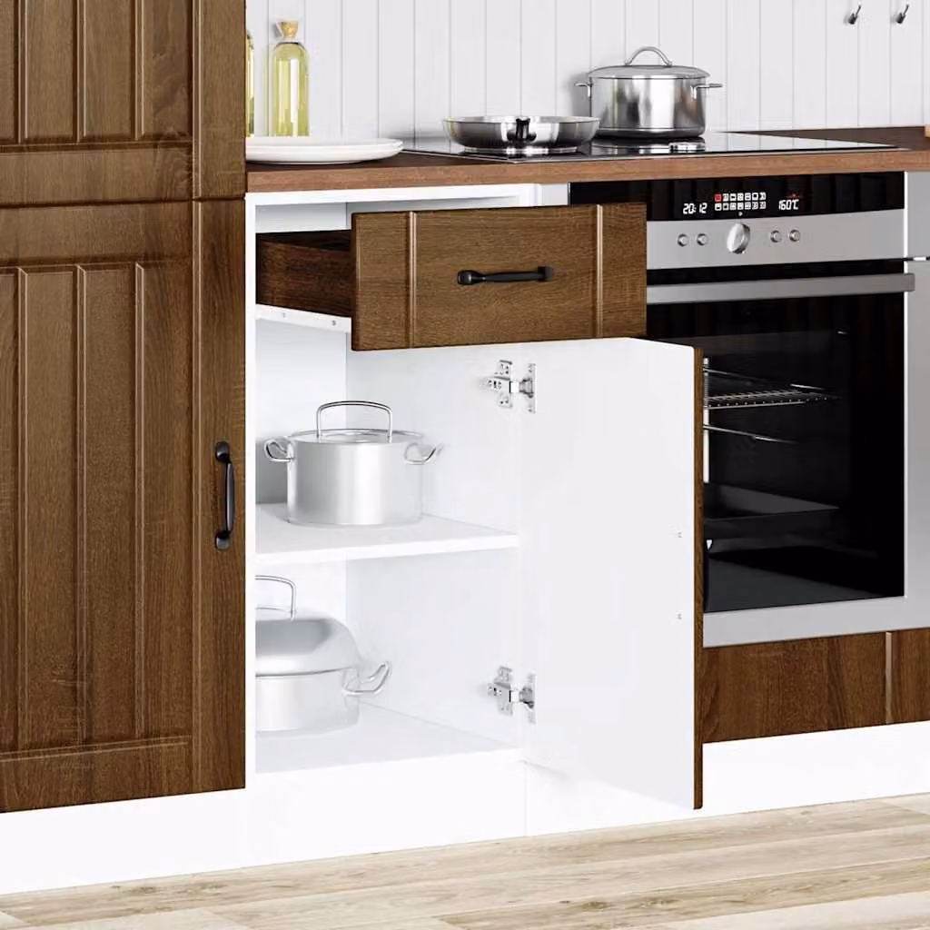 vidaXL Base da Cucina Lucca Rovere Marrone in Legno Multistrato