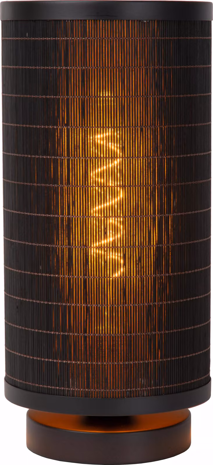 Lampada da tavolo con paralume Tagalog nero 1xE27x40W vimini / rattan / paglia dim.: 31,5x15x15 cm IP20 Lucide