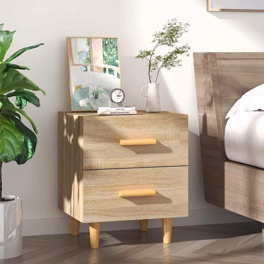 Comodino vidaXL in Rovere Sonoma, Stile Scandinavo, L 40 cm x P 35 cm x H 47,5 cm
