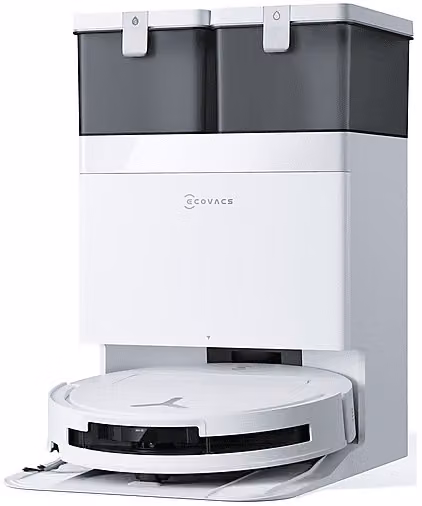 Robot Aspirapolvere e Lavapavimenti Ecovacs Deebot T50 Omni Gen3 con Base di Ricarica, Tecnologia Laser e Integrazione Smart Home, Bianco