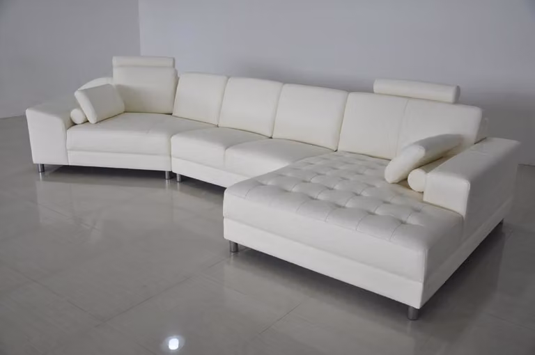 Design Ecksofa Leder Couchen Sofas U-Form Sofa Couch Polster Wohnlandschaft