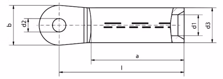 5 pezzi Occhiello per cavo in alluminio compresso 240rm/sm/300se M12 ICAL24012LDV