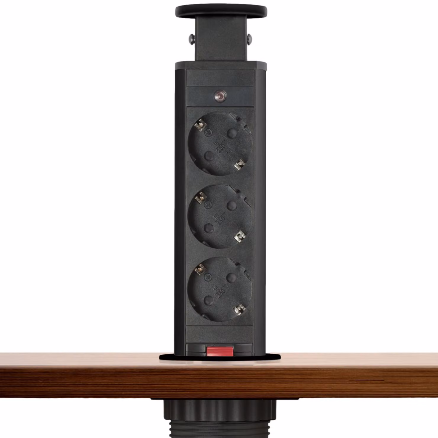 DELIGHT - Ciabatta pop-up per installazione con 3 prese - nero opaco (MAT Black)