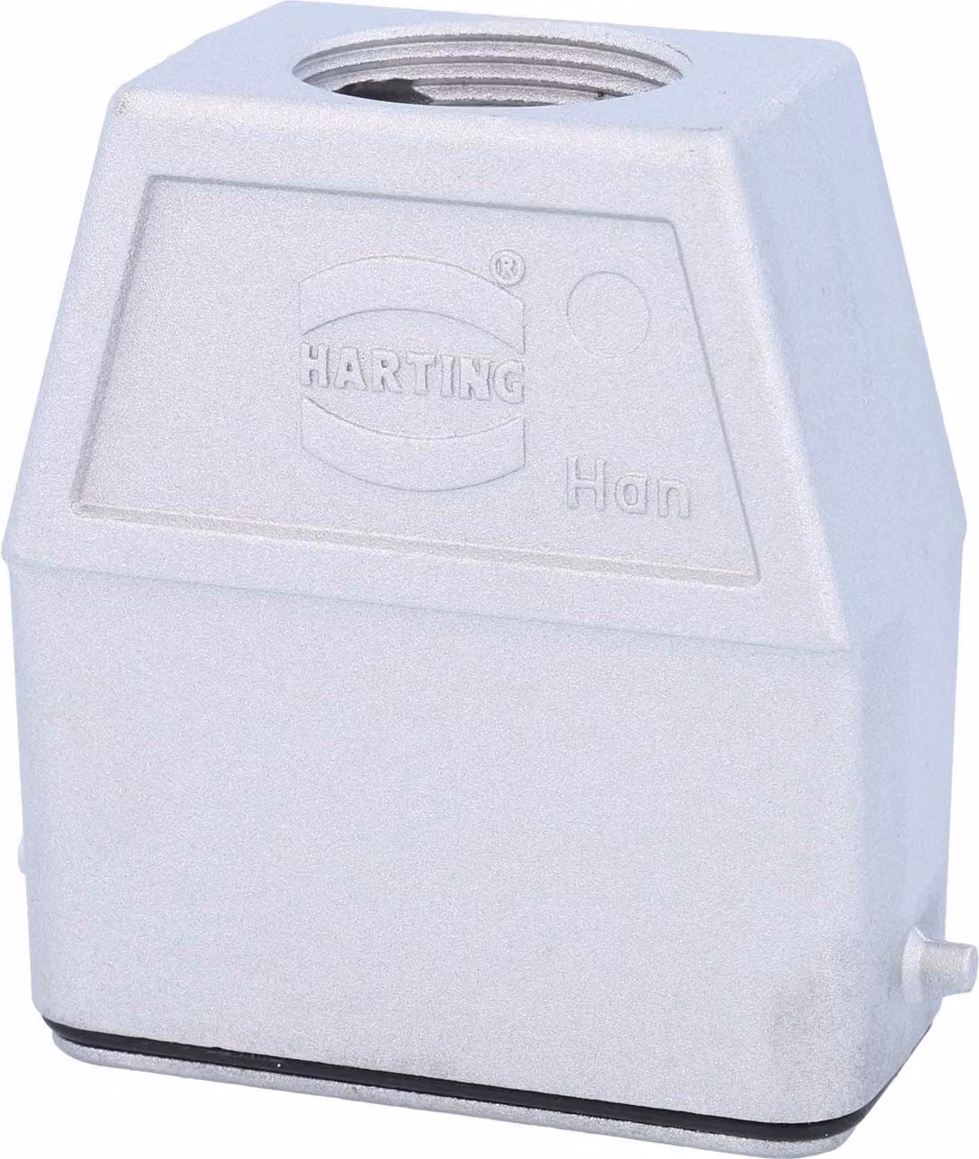 HARTING Han 10A EMC Contenitore con manicotto alto, 1xPG21 uscita cavo diritta, per 1 staffa (nella parte inferiore) Vite PG21