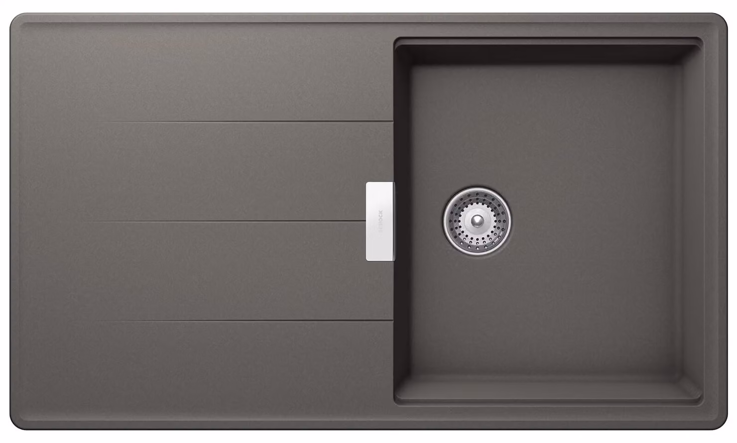Lavello Schock Tia D-100 A Silverstone con set di vasche funzionali e portaoggetti multifunzionale