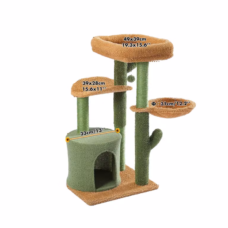 Albero per gatti con pali in sisal, struttura a più livelli, altezza 93,5 cm, modello AMT0128/liliXXL/li/ul/div