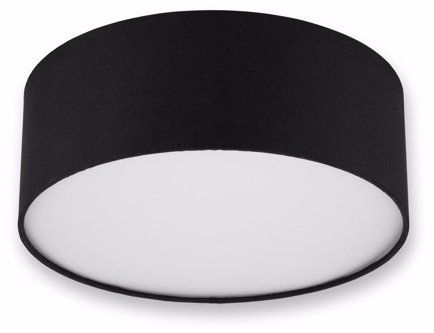 Plafoniera REV - 30 cm, paralume in tessuto moderno, colore nero