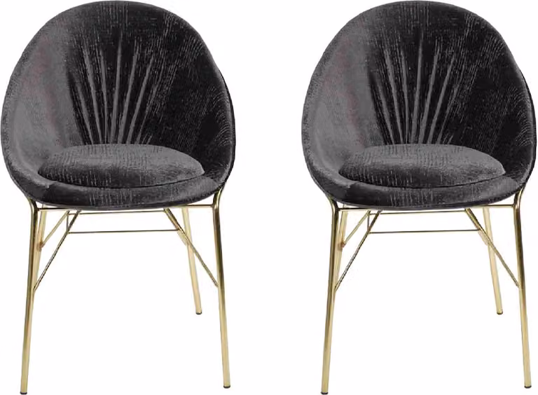 Design Schwarz 2x Stühle Ohne Armlehne Esszimmer Moderne Möbel Luxus