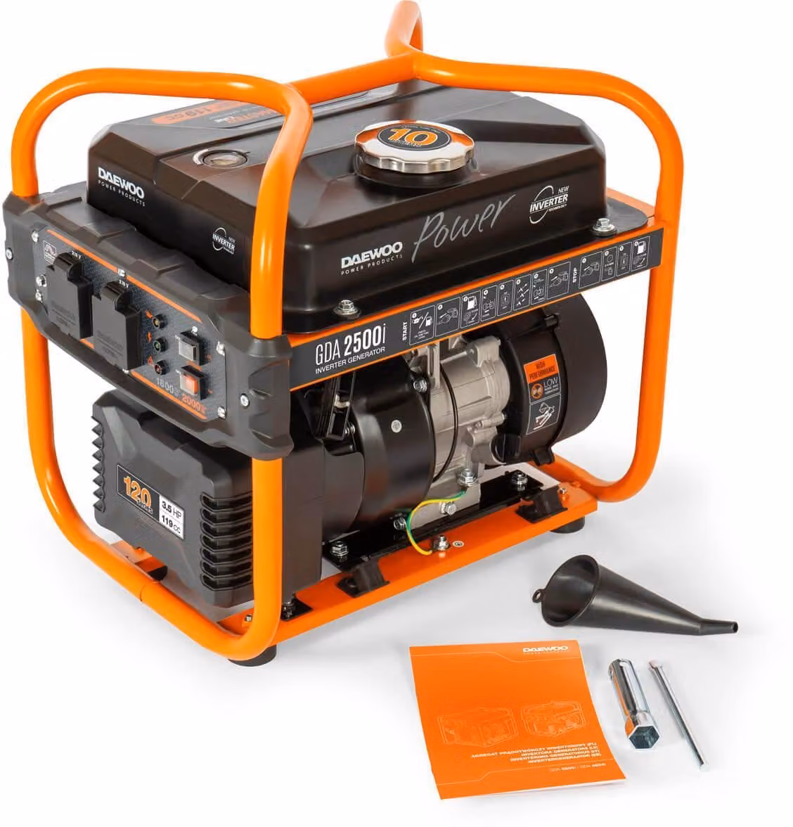 Daewoo GDA 2500I, 1800 W, 230 V, 10 litri, a benzina, manuale, 50 Hz