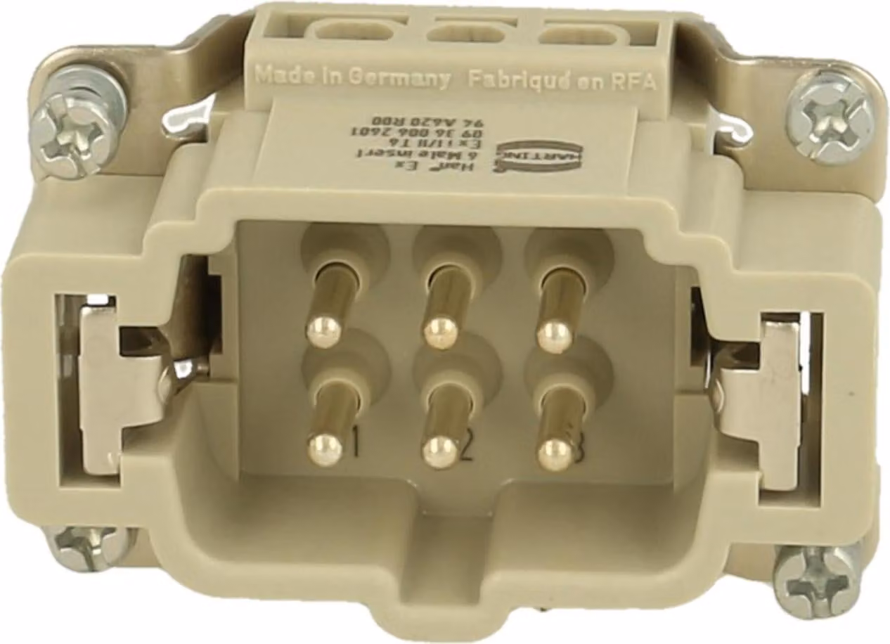 Custodia per presa Han 6Ex-Ms - Inserto per connettore 6p 09 36 006 2601