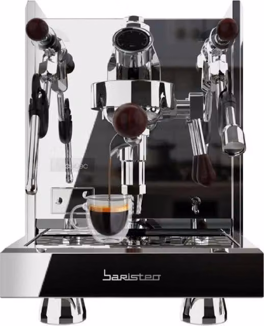 Macchina da caffè manuale Cecotec Baristeo Iconic in acciaio inossidabile, colore argento, per caffè macinato con lancia vapore – 1