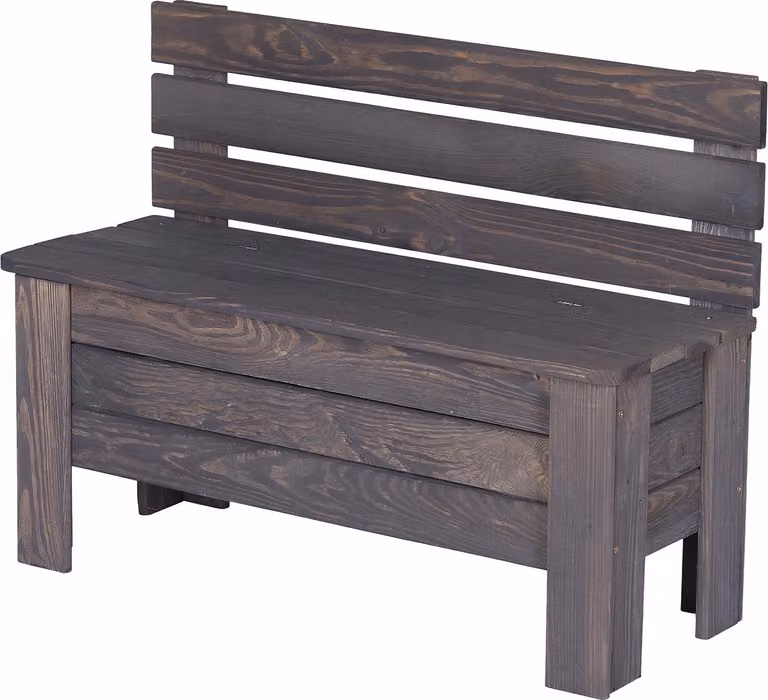STOLMAK Cassapanca Da Giardino In Legno Di Pino Massello 71x54x29 cm 111 L Box Contenitore Cuscini Baule Da Esterno Grigio