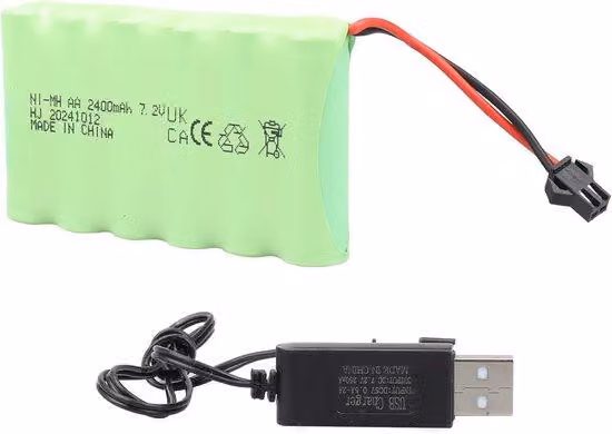 Batterie NiMH AA da 7,2 V e 2400 mAh, adatte per camion radiocomandati e utensili elettrici