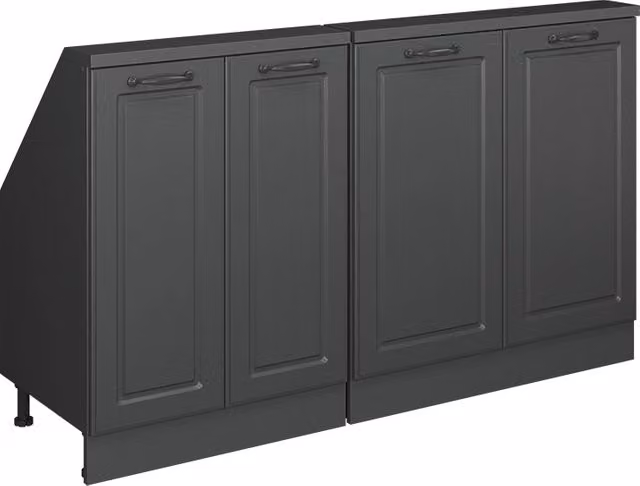 Set di mobili sottotetto Rion Antracite rustico/Antracite Set di 2 Vicco