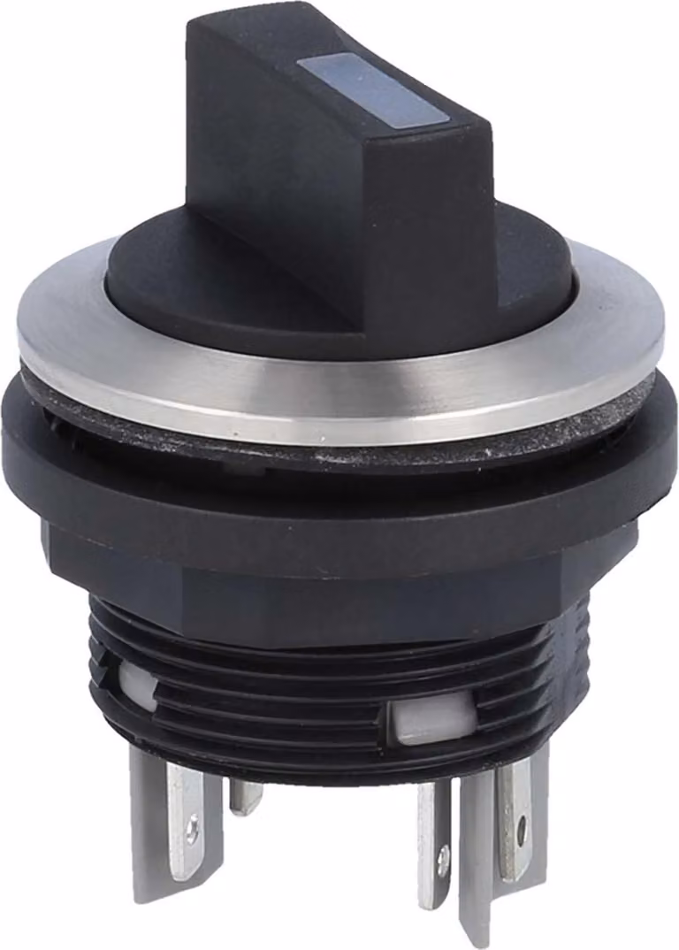 Georg Schlegel Selettore luminoso a pulsante, 2S illuminabile, rotondo, connettore piatto SHORTRON 2,8 mm x 0,8 mm - 1 pezzo