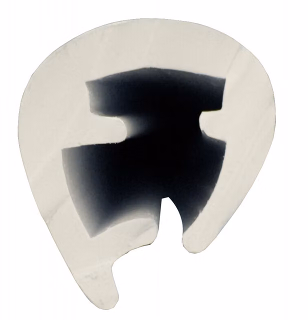 Profilo L45 in plastica nero opaco