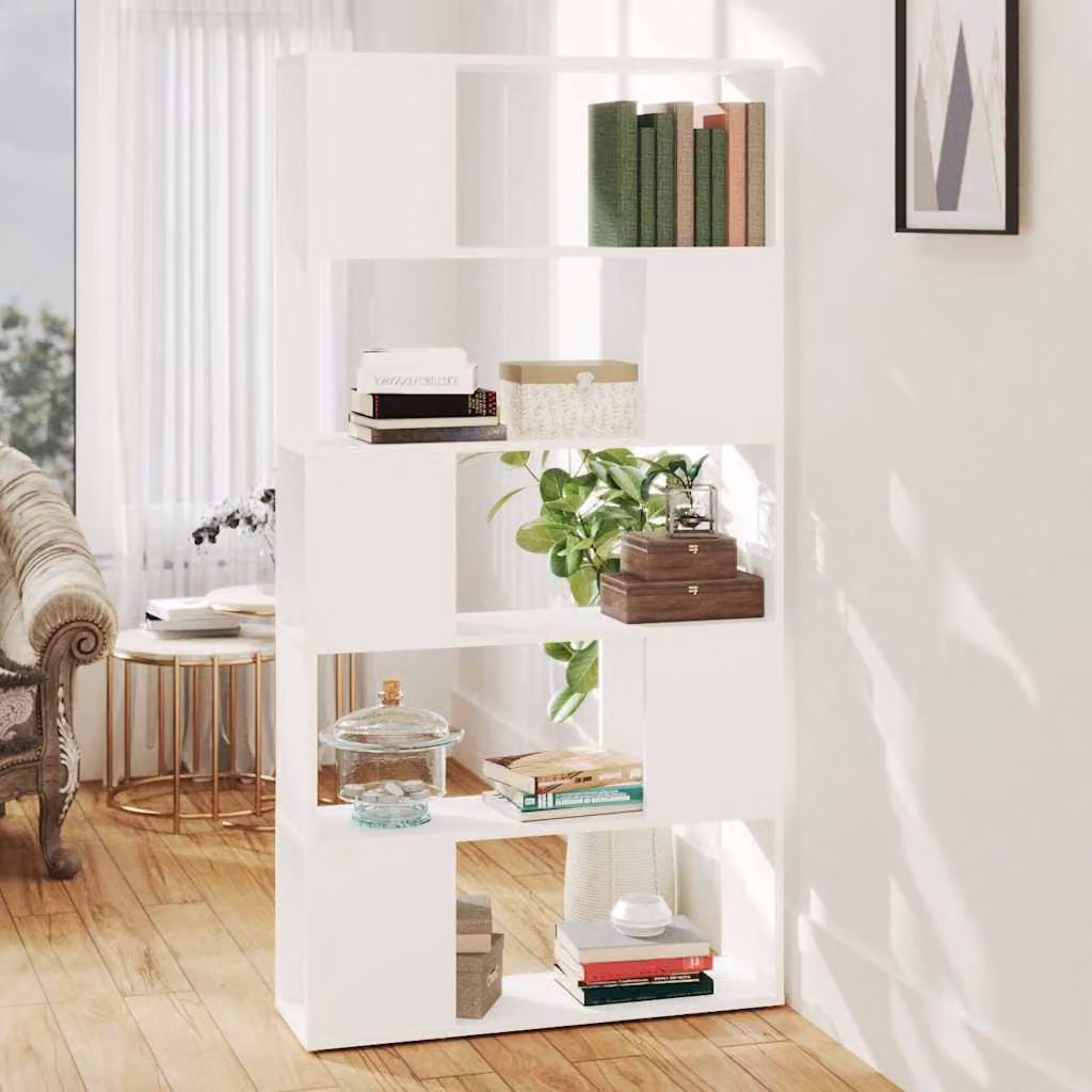 Libreria/Divisorio vidaXL Bianco in MDF L: 80 cm, P: 24 cm, H: 155 cm
