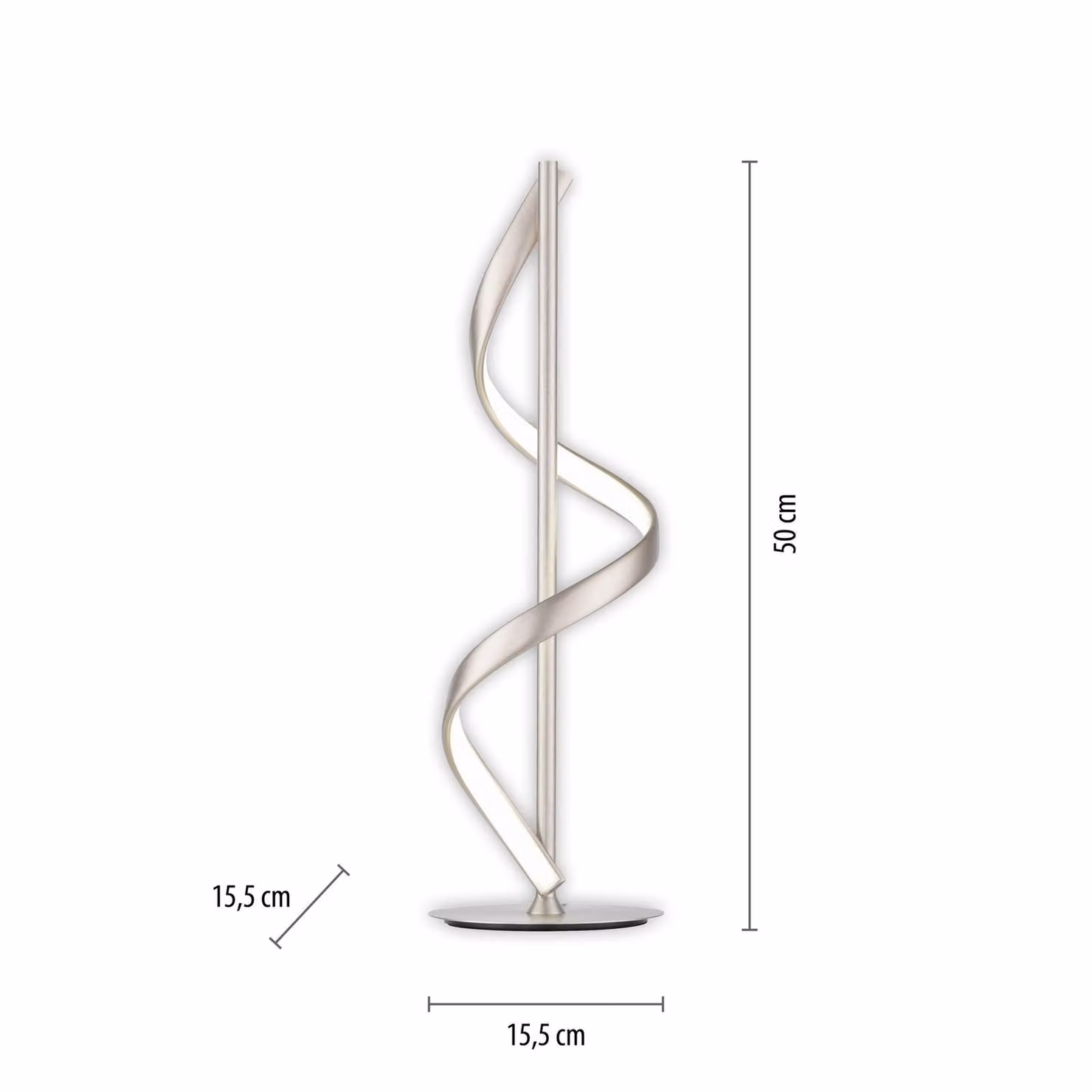 Q-Smart-Home Paul Neuhaus Q-Swing lampada da tavolo LED acciaio Q-Swing, dimmerabile, Alluminio / Grigio / Zincato, Soggiorno / Sala da pranzo, Alluminio, Moderno