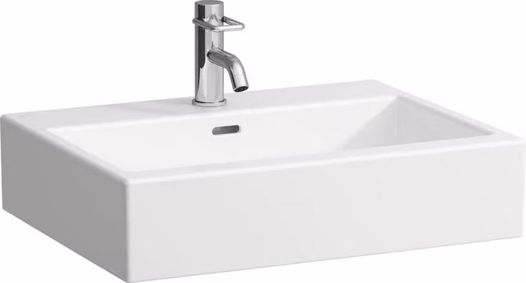 LAUFEN Living City lavabo, 1 trou pour robinetterie au centre, avec trop-plein, 60x46 cm , blanc, H8174330001041, H8174330001041