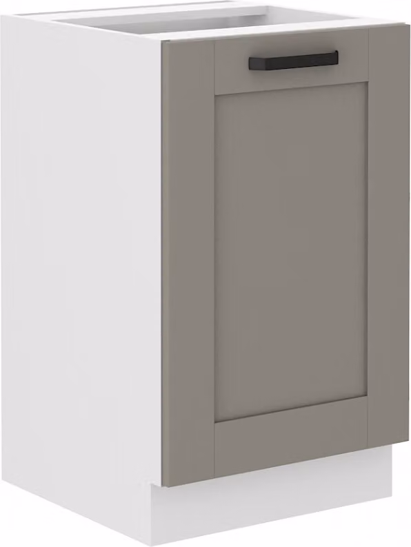 Armadietto inferiore per lavello LAILI - larghezza 50 cm, grigio chiaro / bianco