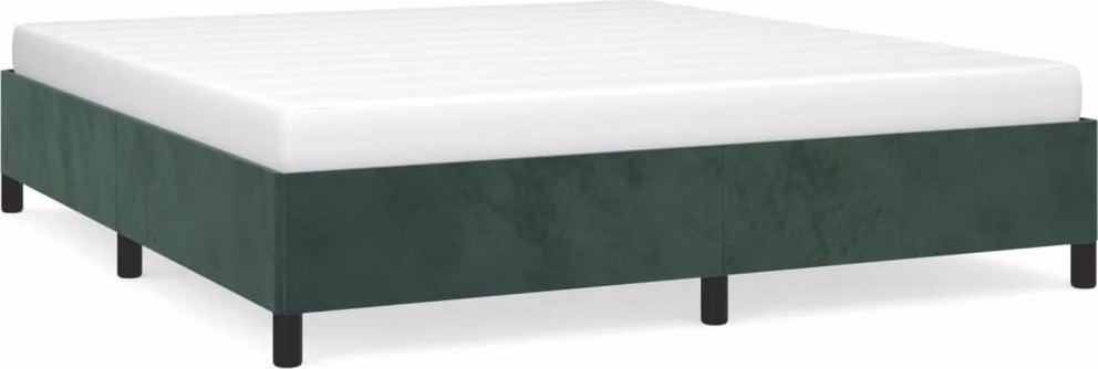 Giroletto senza Materasso Verde Scuro 180x200 cm in Velluto