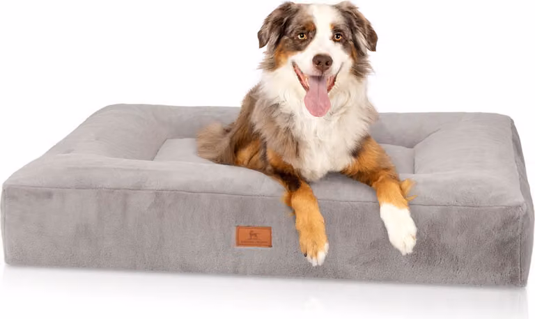 Lettino ortopedico per cani Knuffelwuff con soffice pelliccia di coniglio Midland 120x100cm