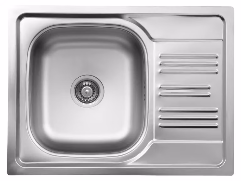 1-bowl steel sink with drainer