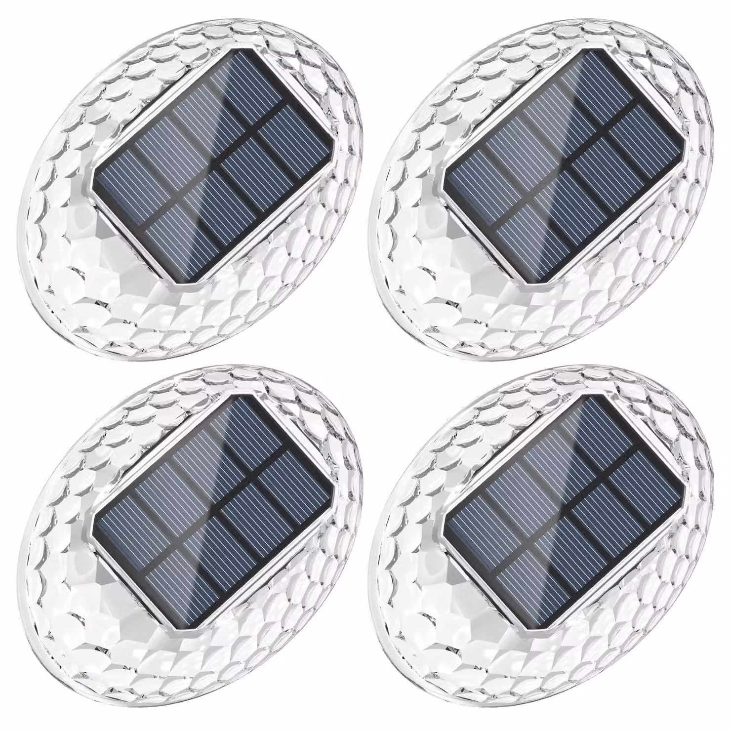 Set di 4 lampade solari, luce bianco caldo, effetto a 360°, con tecnologia LED
