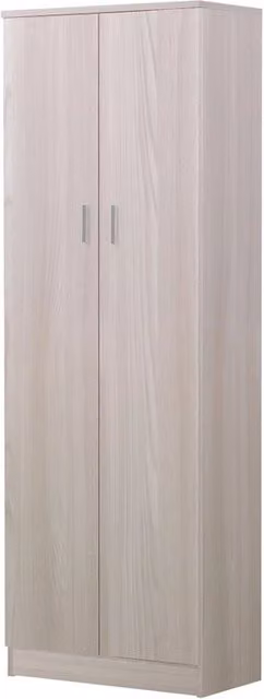 Armadio Multiuso Sarmog con Ante a Battente in Finitura Olmo Chiaro Beige H183 x L62 x P34 cm