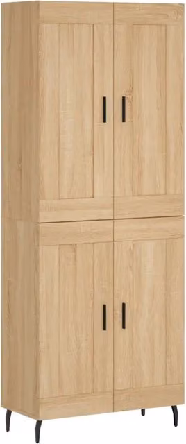 Credenza | Madia | Buffet da pranzo | Armadio da pranzo Rovere Sonoma 69,5x34x180 cm in Legno Multistrato
