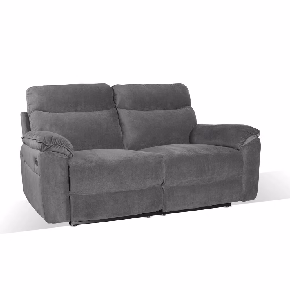 Divano Boston 3 posti con recliner elettrico in tessuto grigio L: 200 cm, P: 100 cm, H: 102 cm – 2