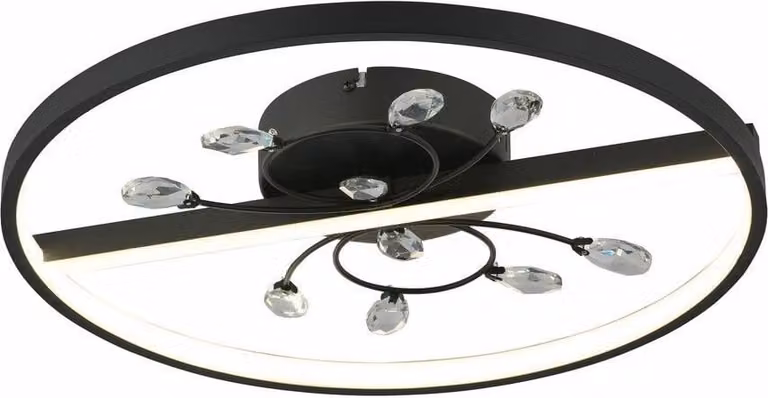 Lampada da soffitto a LED Dacota 24W 4000K 1920lm, plastica nera, dimensioni: 7x45x45 cm, IP20, Reality