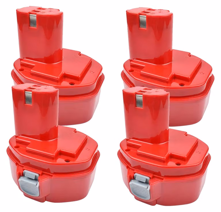 Batterie ricaricabili, capacità 5000 mAh, tecnologia NI-MH, confezione da 4 batterie da 5,0 mAh, 14,4 V