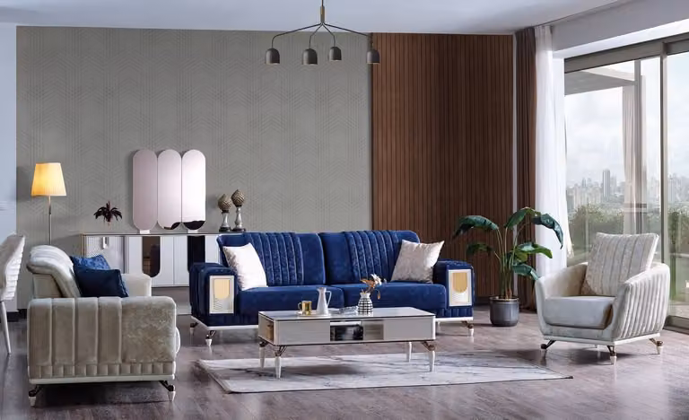 Sofagarnitur 3+3+1 Sitzer Möbel Luxus Set Sofagarnitur Modern Set 3tlg