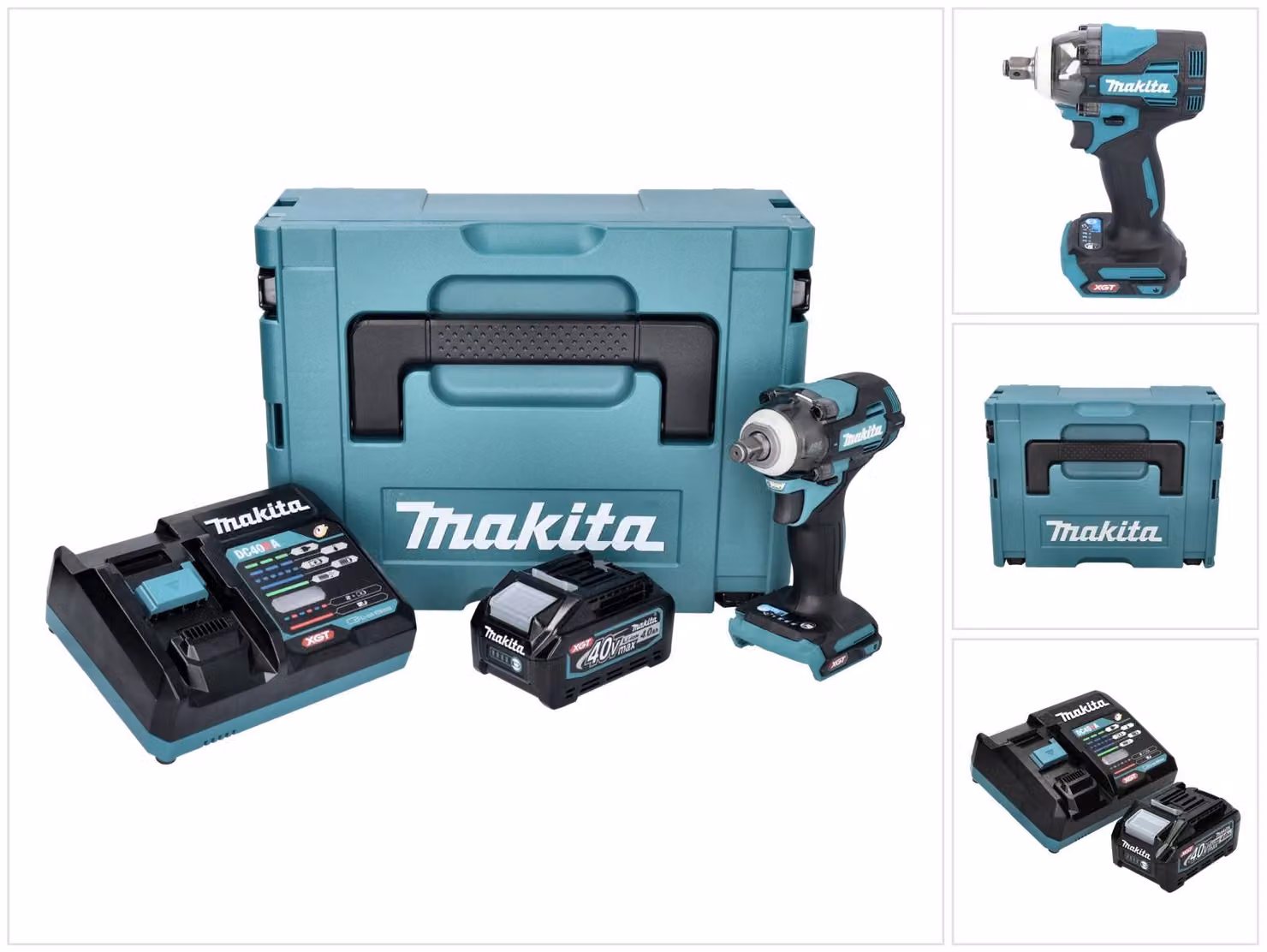 Makita TW 004 GM101 Avvitatore a impatto a batteria 40 V max. 1/2" 350 Nm XGT Brushless + 1x batteria 4,0 Ah + caricabatteria + Makpac