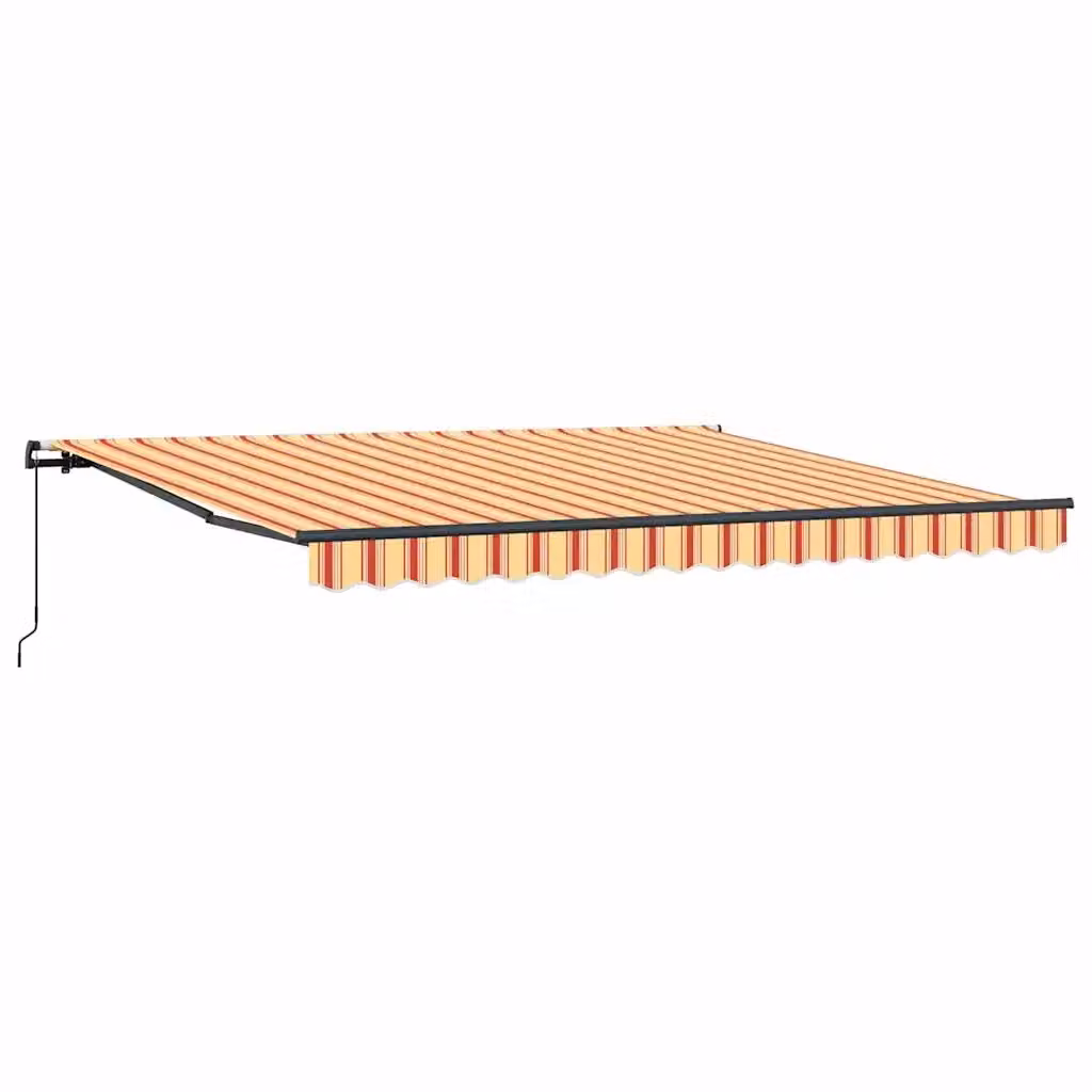 Tenda retrattile vidaXL in poliestere e alluminio, Giallo e Arancione, L: 400 cm, P: 300 cm – 2