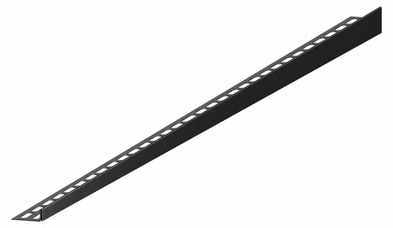 Profil angolato per doccia, 100 cm, nero, per lato sinistro, altezza del bordo 12 mm