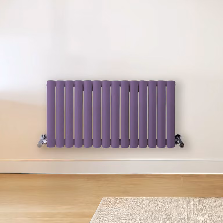 Radiatore di Design Orizzontale  Viola (Lush Viola) -  400mm x 826mm  - Pannello Doppio  - Revive