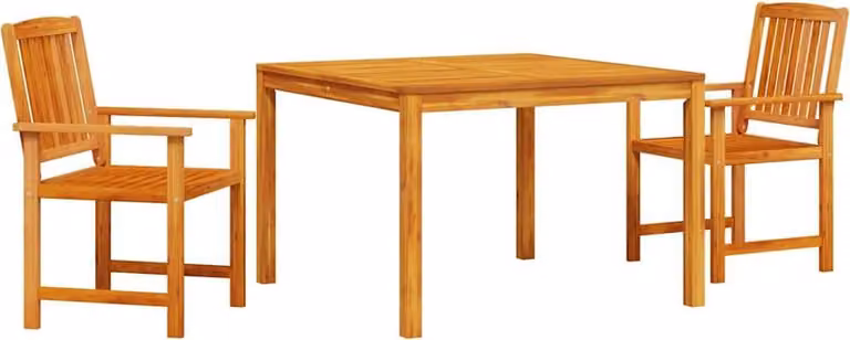 Set da Pranzo per Giardino 3 pcs Marrone