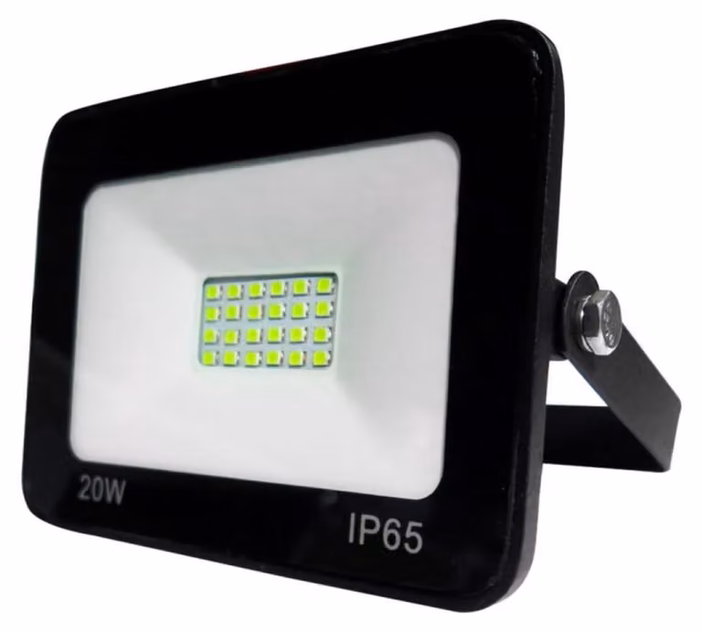 Proiettore LED da 20 W, 6500 K, grado di protezione IP65, colore nero