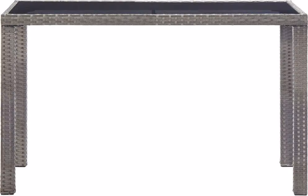 Tavolo da Giardino Antracite 123x60x74 cm in Polyrattan